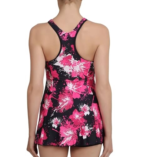 Image of Speedo Women's Swimdress with Boyleg | Swimming Costume Swimsuit | Chlorine Resistance | UPF 40+ Sun Protection | Removable Bra Pads