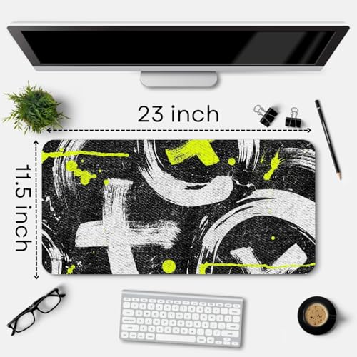 Image of Extended Gaming Mouse Pad for Desk (23x11.5 Inch) - Large Mouse Pad for Office & Home | Non-Slip Rubber Base, Smooth Surface Desk Mat for Laptop, Keyboard & Mouse (Supper Heros Edition) (Print 14)