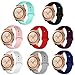 GinCoband 8-PACK Replacement Bands for Samsung Galaxy Watch (42mm),Galaxy Watch Active(40mm),Galaxy Watch Active 2,Gear Sport women bands (8-PACK, Small)
