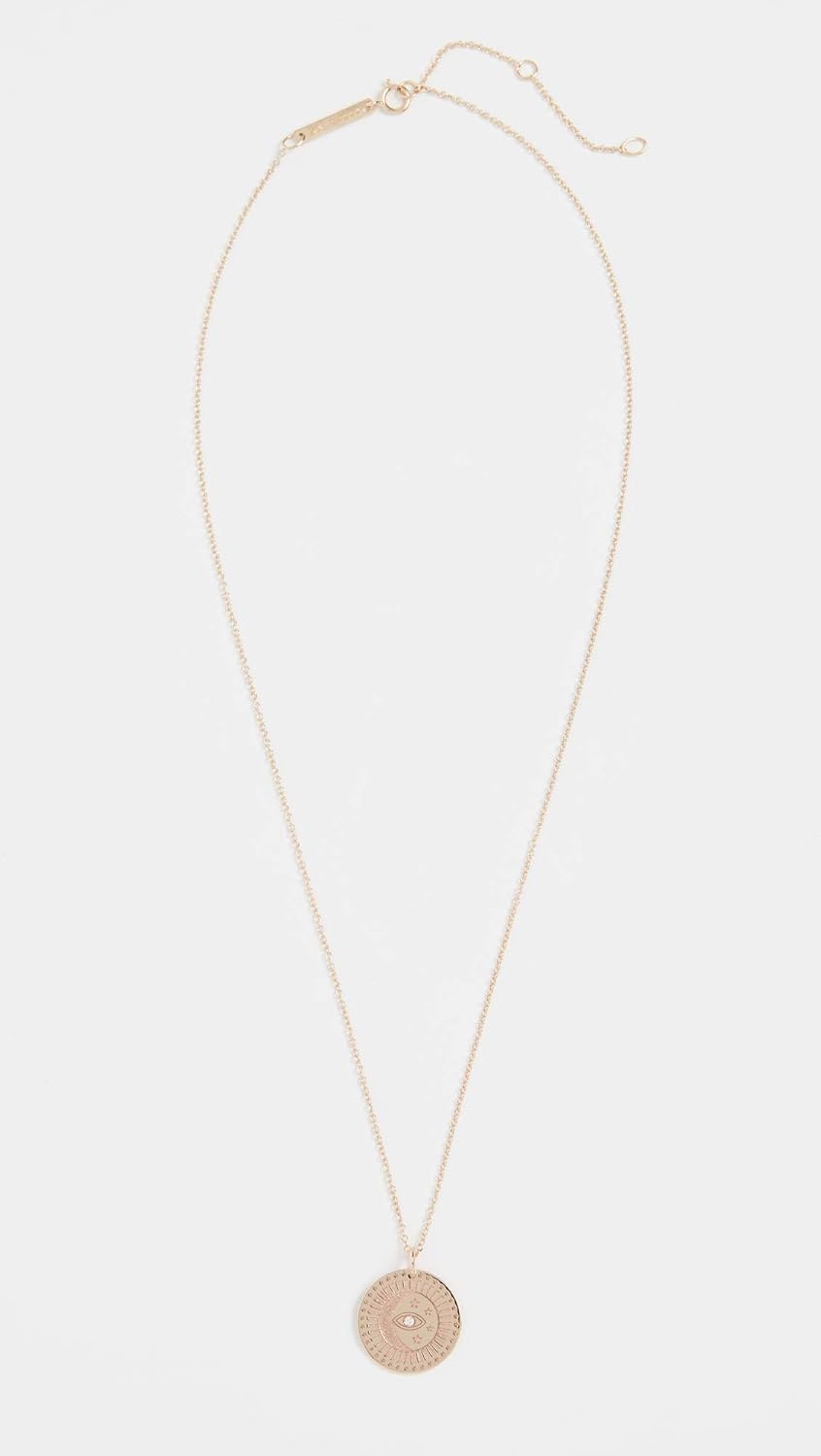 Zoe Chicco Women's 14k Gold Small Celestial Protection Medallion Necklace, Yellow, One Size - Image 4