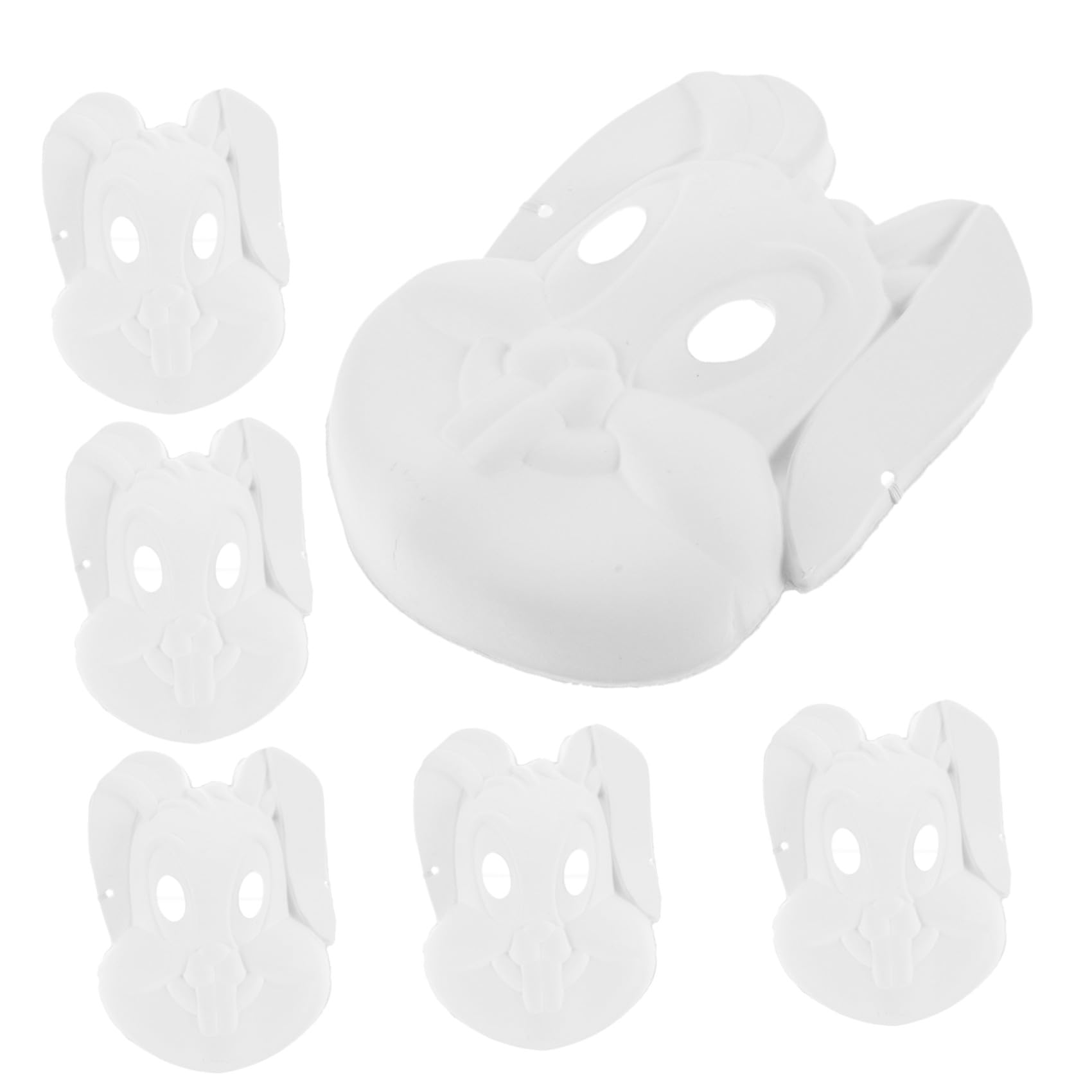 Alasum 12pezzi Maschere Fatte Mano Pulp Per Da Maschere Vuote Forma Di Coniglio Per Feste Attività Artistiche e Halloween