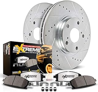 Power Stop K7126-36 Front Z36 Truck & Tow Brake Kit, Carbon Fiber Ceramic Brake Pads and Drilled/Slotted Brake Rotors