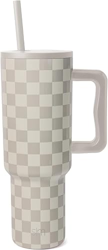 Miniatura 46 de Simple Modern - Vaso Trek de 0,9 l con asa y tapa con pajita, botella de viaje de acero inoxidable aislada con portavasos Color rosa Rubor.