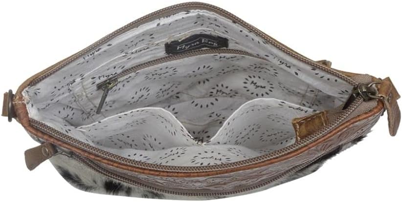 Myra Bag Tooled Leather Cow Hide Bag - Cow Hide Purses for Women with Hand-Etched Patterns, Tooled Leather Handbag for Women