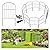 Goovilla Garden Fence, Total 20ft(L) x 24in(H) Garden Fencing Animal Barrier, 19 Pcs Rustproof Metal Fence Panels, Black No Dig Fence, Decorative Garden Fences and Borders for Dogs, Flower Bed, Patio