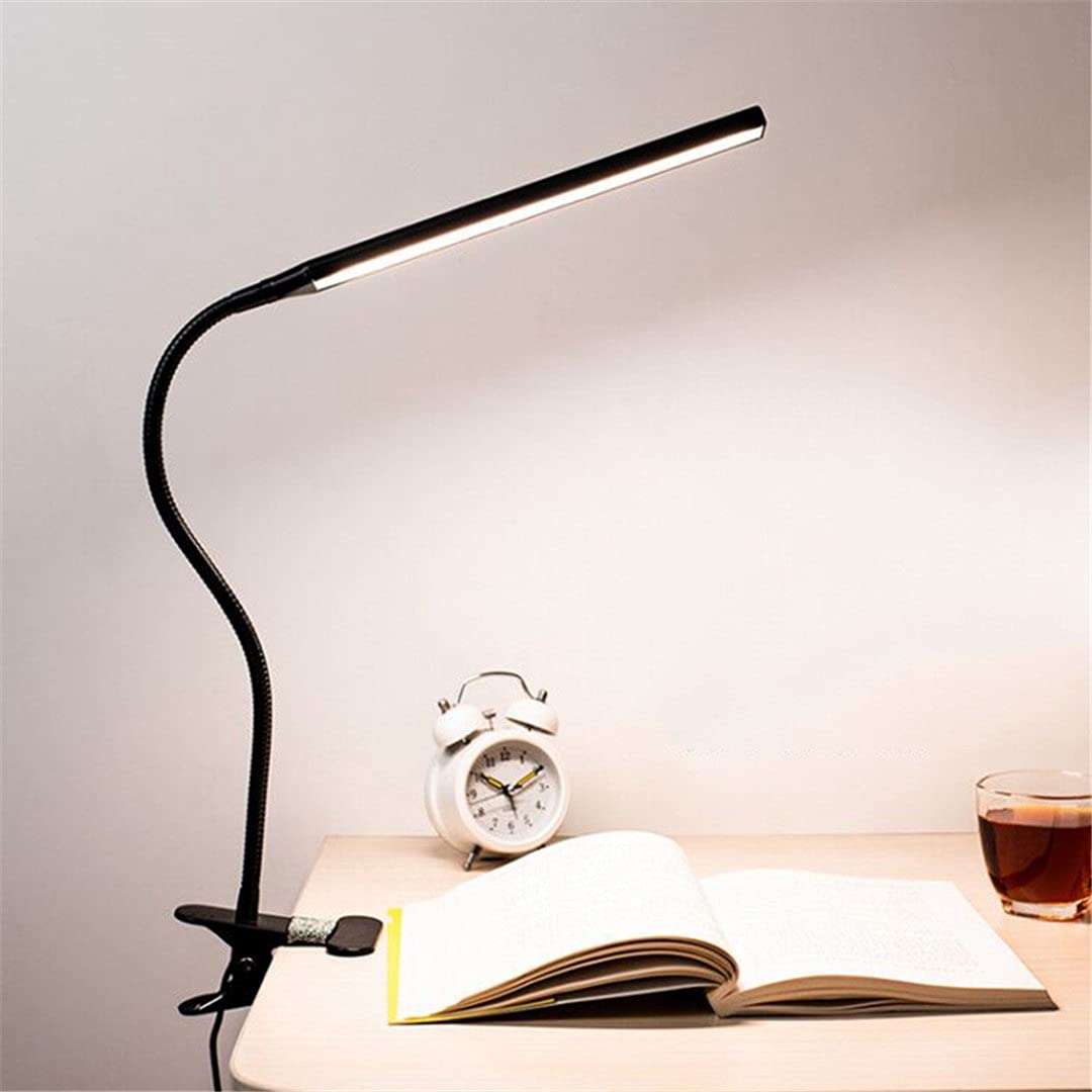 Lampe de table rechargeable anti-fatigue oculaire avec pince pliante à 360°