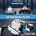 FORESEE 36V Licensed BMW Kids Electric Go Kart with Adjustable Seat, 7.5 MPH Drifting Car Battery Powered Ride On Go Kart with Lights, Max Load 132lbs, for 6 Years Old, White