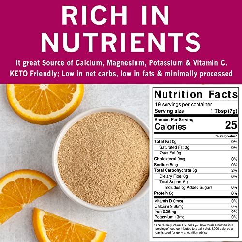 SPICES VILLAGE Orange Zest, Dried Orange Peel Powder, Citrus Fruit Seasoning for Cooking, Baking & Herb Tea, 4 oz, Kosher, Gluten Free, Non GMO, Resealable Bulk Bag