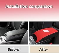 Vista 57 de Funda para reposabrazos de consola central, de piel, antiarañazos, protector de reposabrazos central, accesorios de decoración interior, compatible