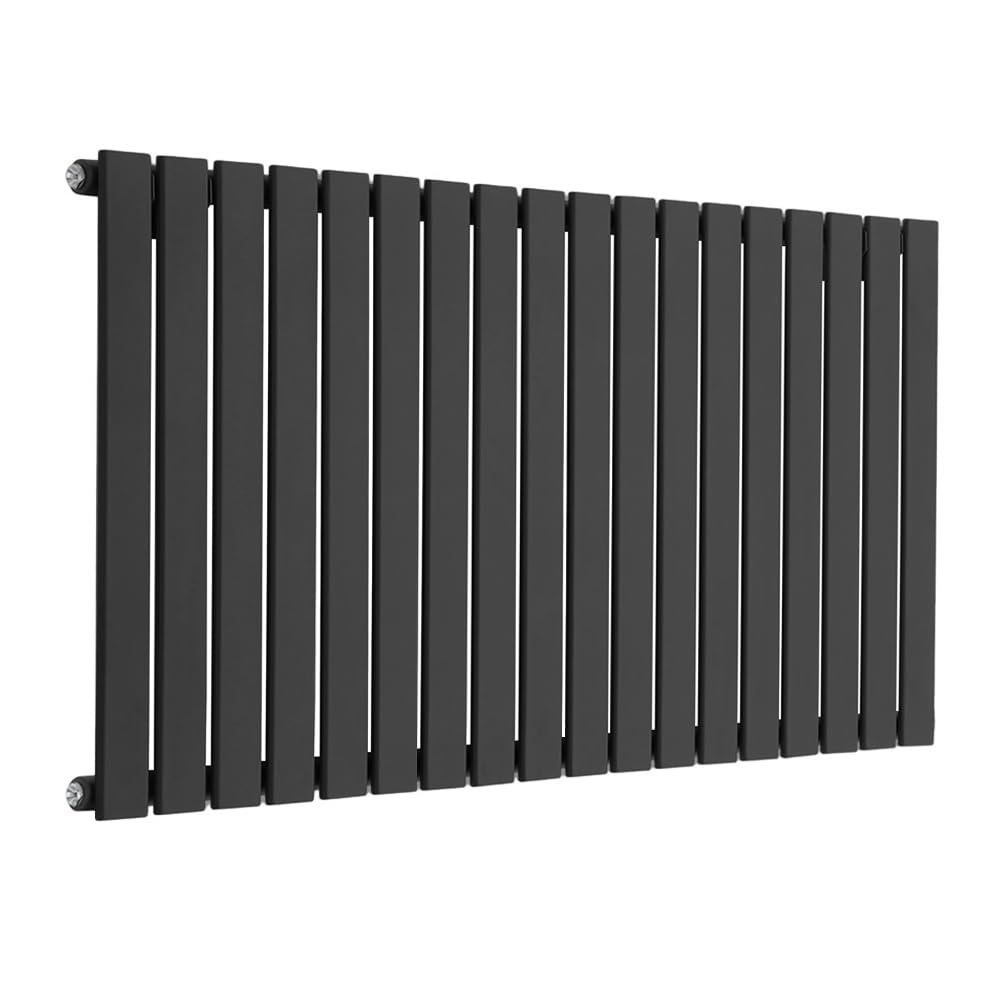 Sterling Arlie Black Single Flat Panel Horizontal Radiator - 595mm x 1260mm