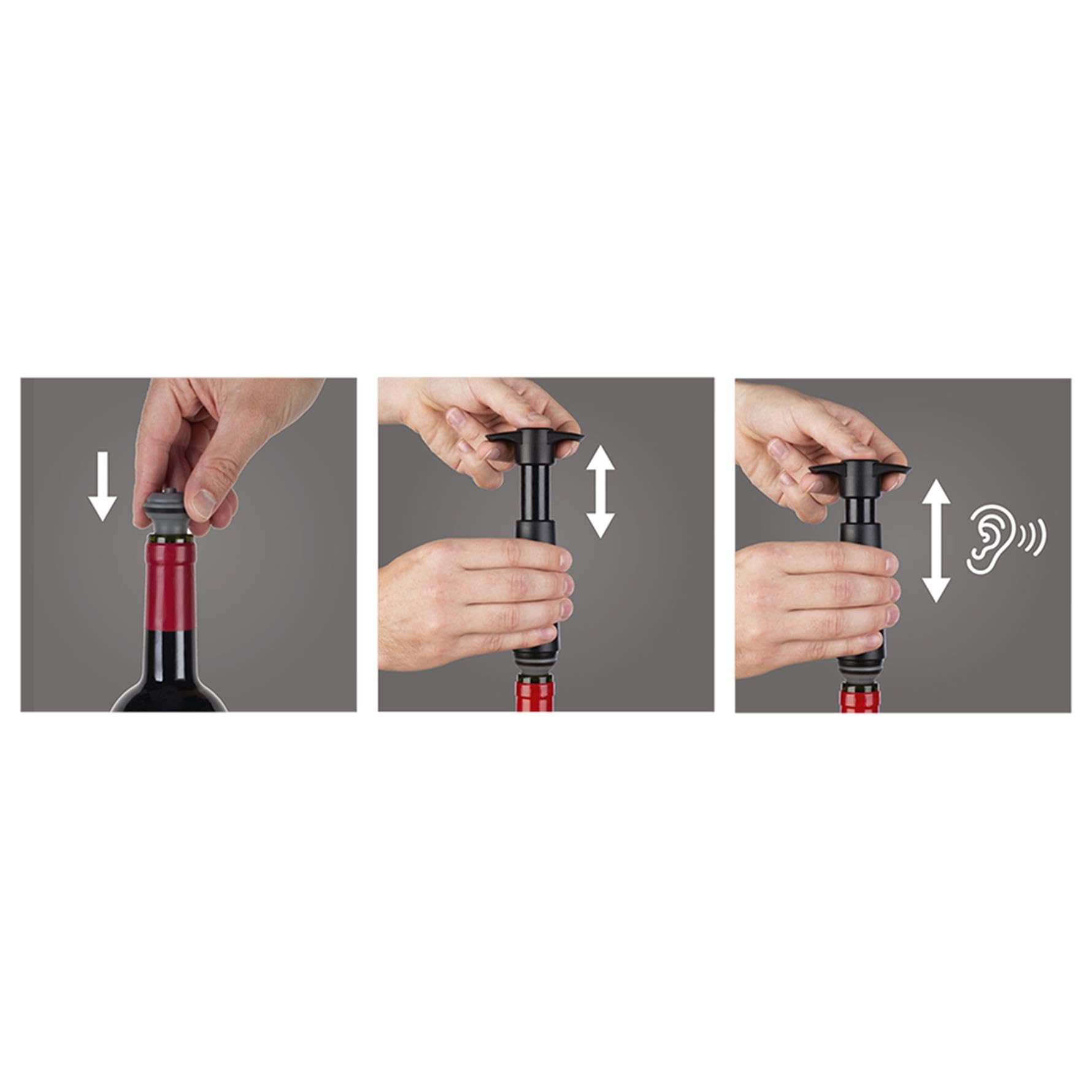 VacuVin - 10 tappi grigi