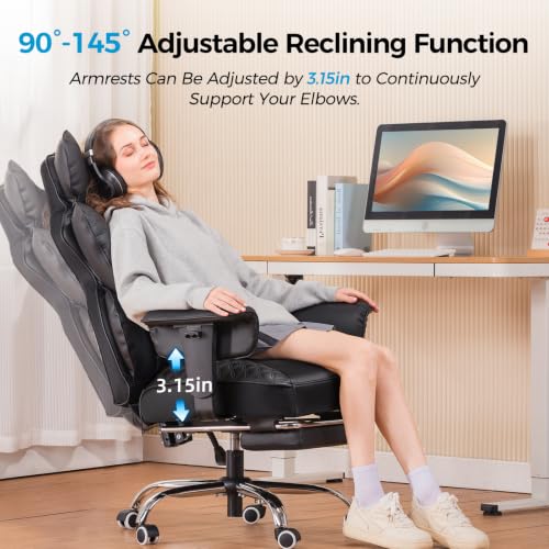 COMHOMA Big and Tall Office Chair Heavy Duty Wide Ergonomic Gaming Chair with Deluxe Embos - image 7