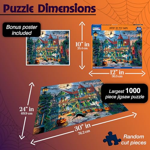 Rompecabezas White Mountain de 1000 piezas, Enter If You Dare, piezas grandes, ideal para adultos y familia, 24''x30'' miniatura 3