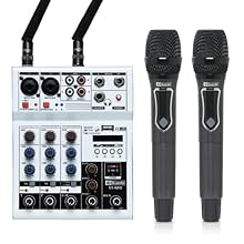 LASTEST WIRELESS MICROPHONE 2x 500MHz band UHF Wireless Microphone, Built-in high sensitivity professional dynamic microphone capsule Enhance Signal stability, Constant frequency No delay, No radiation, Anti-howling, Anti-jamming. The mic outer case ...