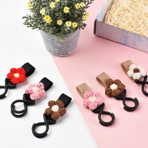 LUEYAO Gancho para carrinho de bebê, acessórios para carrinho de bebê, gancho mágico de velcro, ganc