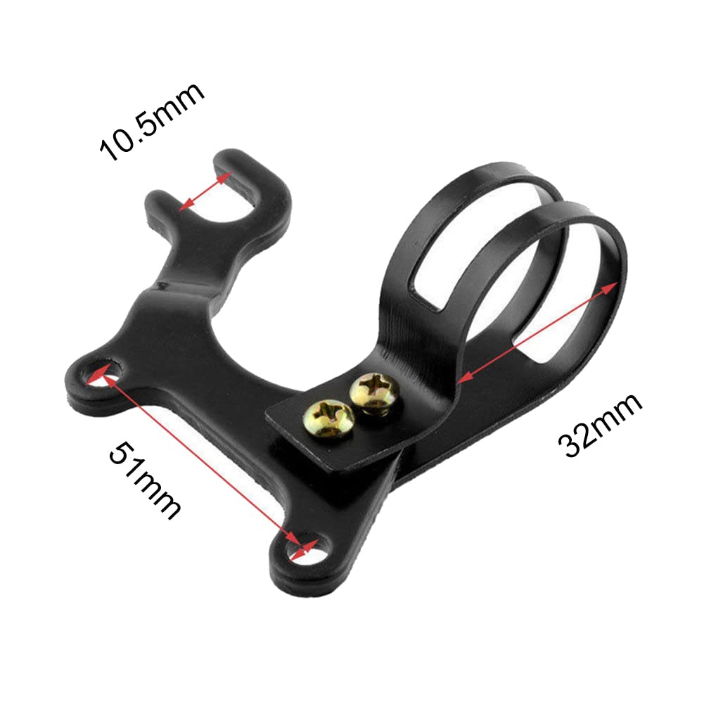 Srutueo 20/31.8mm Adjustable Bike Disc Brake Bracket Converter Frame Adapter Mounting Holder, Black