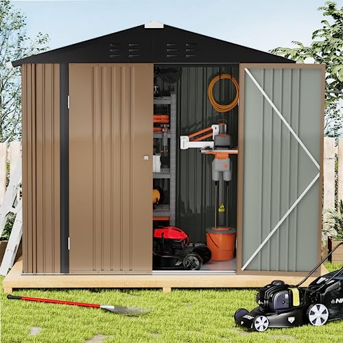 Tavata Sheds & Outdoor Storage, 6X4 Ft Outdoor Storage Shed, Outdoor Shed Garden Shed Tool Shed With Lockable Door For Garden Backyard Patio Lawn (6' X 4') #TOP5