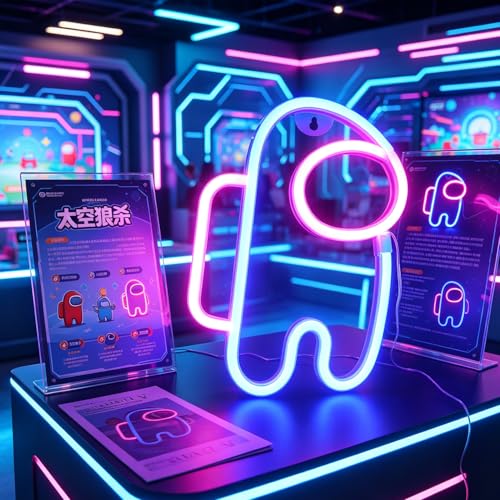 Image of Nordstylee Astronaut Shape Neon Sign Lights Hanging Decorative Neon Lights USB or Battery Operated for Home Bedroom Bar Restaurant Christmas Birthday Party Gift Art Wall Decoration Light