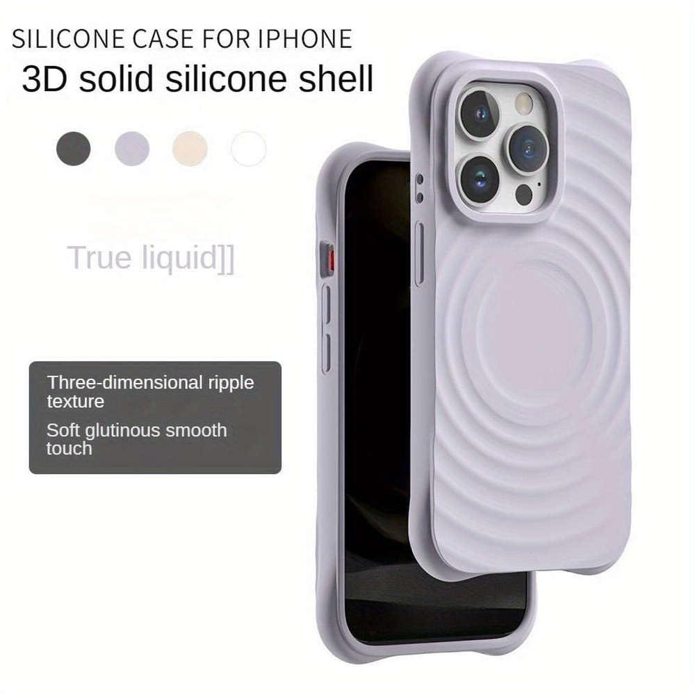 Funda de Silicona magnética para iPhone 11, 13, 12, 14, 16 Pro, 16 Pro, 15 Pro MAX, con protección de Carga inalámbrica, Color Negro 01, para iPhone 14 Pro