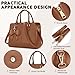 Imagen de RAINSMORE Bolso de Mano de Mujer Cuero PU Bolsos de Mujer Malas Senhora Bolso Shopper Tote Bag Trabajo para Universitarisa 13 Pulgadas Marrón Oscuro