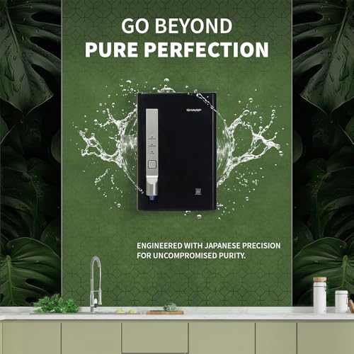 Image of SHARP UV Water Purifier I 5-Stage Purification I CeroSilver Technology | Smart LED Indicators, and Halo Light |Suitable for all water sources I WJ-US004B-ES