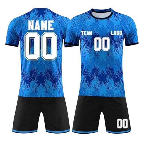 Generico Maglie da Calcio Personalizzato per Bambini e Adulti, Maglietta
