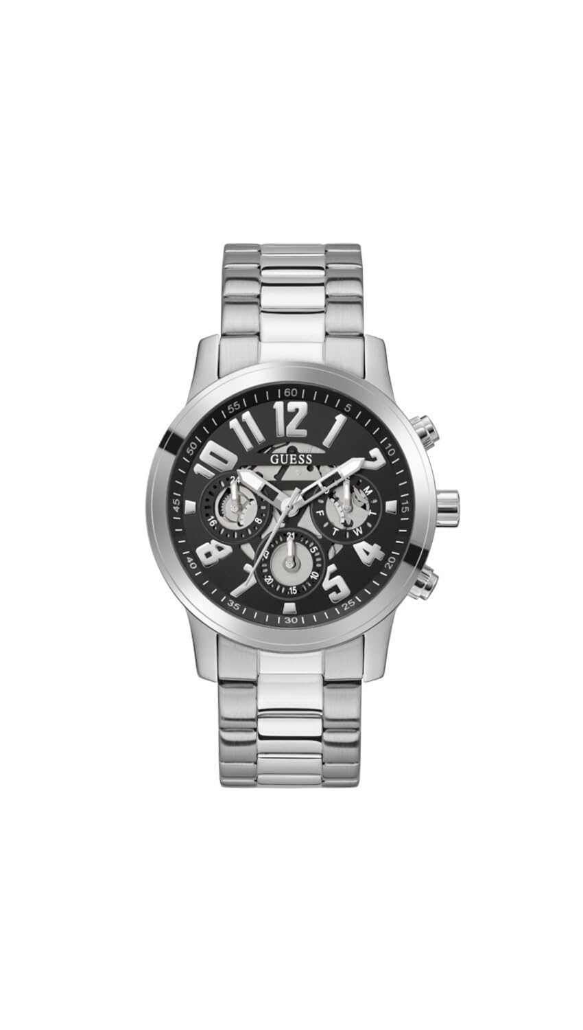 GUESS Men Black Round Stainless Steel Dial Analog Watch- GW0627G1 (B0CCPG5X1K) Amazon Price History, Amazon Price Tracker