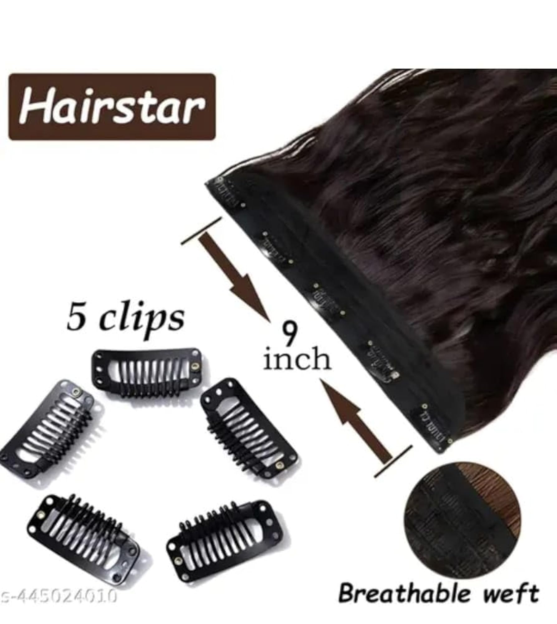 Natural Brown Curly Hair Extensions with Clips, 24 Inch