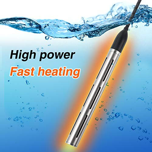 Bsigo 1600W 120V Electric Immersion Water Heater,Portable Submersible Bucket Heater with 304 Stainless Steel Guard, High Temperature Resistant Silicone Power Cord,Heats 5 Gallons of Water in Minutes - Thumbnail 5