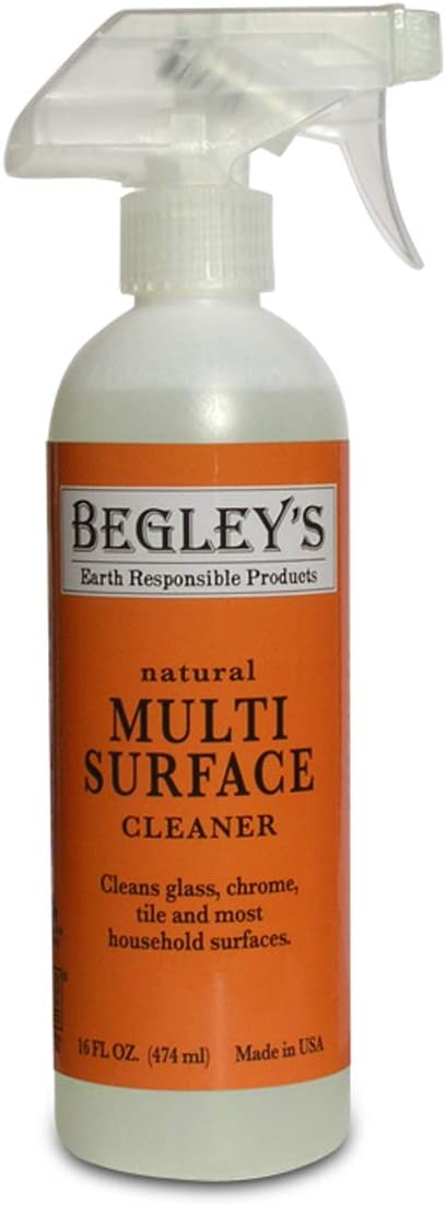 Begley's Best Earth Responsible All-Natural Plant-Based Multi-Surface Cleaner - for Glass, Chrome, Tile, and Many Household Surfaces, 16 oz