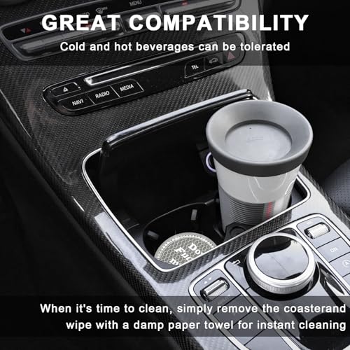 4 PCS Porta Vasos para Carro Bling, 2.75 in PVC Antideslizante miniatura 4