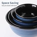 Hasense Mixing Bowls for Cooking, Baking, Ceramic Serving Dishes Set of 4 for Salad, Fruits, Popcorn, Versatile Nesting Bowls for Housewarming Gift, 2.1/1.5/1.0/0.5 Qt, Dishwasher & Microwave Safe