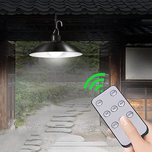 Generic Luminária pendente LED de energia solar para exterior IP65 lâmpada suspensa na varanda com c