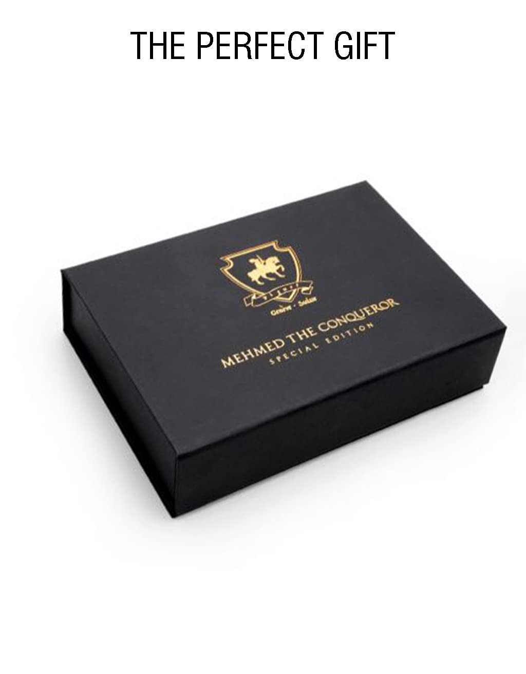 Piguet Genève – Pluma estilográfica y bolígrafo rollerball de lujo y diseño ergonómico –Mehmed el Conquistador– Plumín M – En caja de regalo con recambio universal y convertidor (Bolígrafo Rollerball)