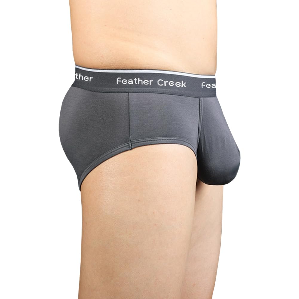 Mens Pouch Trunks Separate Big Enhance Underwear Briefs Comfy Mid-Rise Pouch Bikini Brief Boxer Briefs
