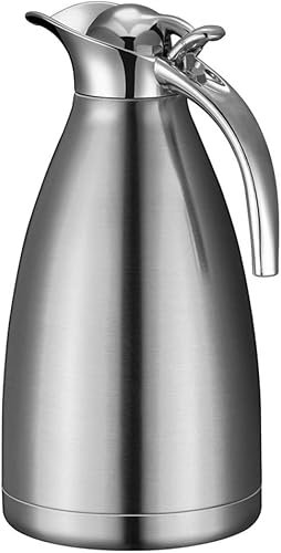Jarra térmica de café con aislamiento al vacío, termo de acero inoxidable de doble capa, olla de aislamiento para café, jugo, leche y té (1.5 l2 l
