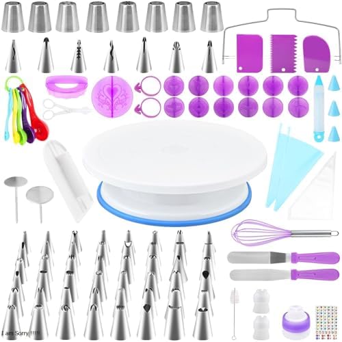 137 Peças Kit Confeiteiro, kit Confeitaria, Kit de Bicos de Confe...