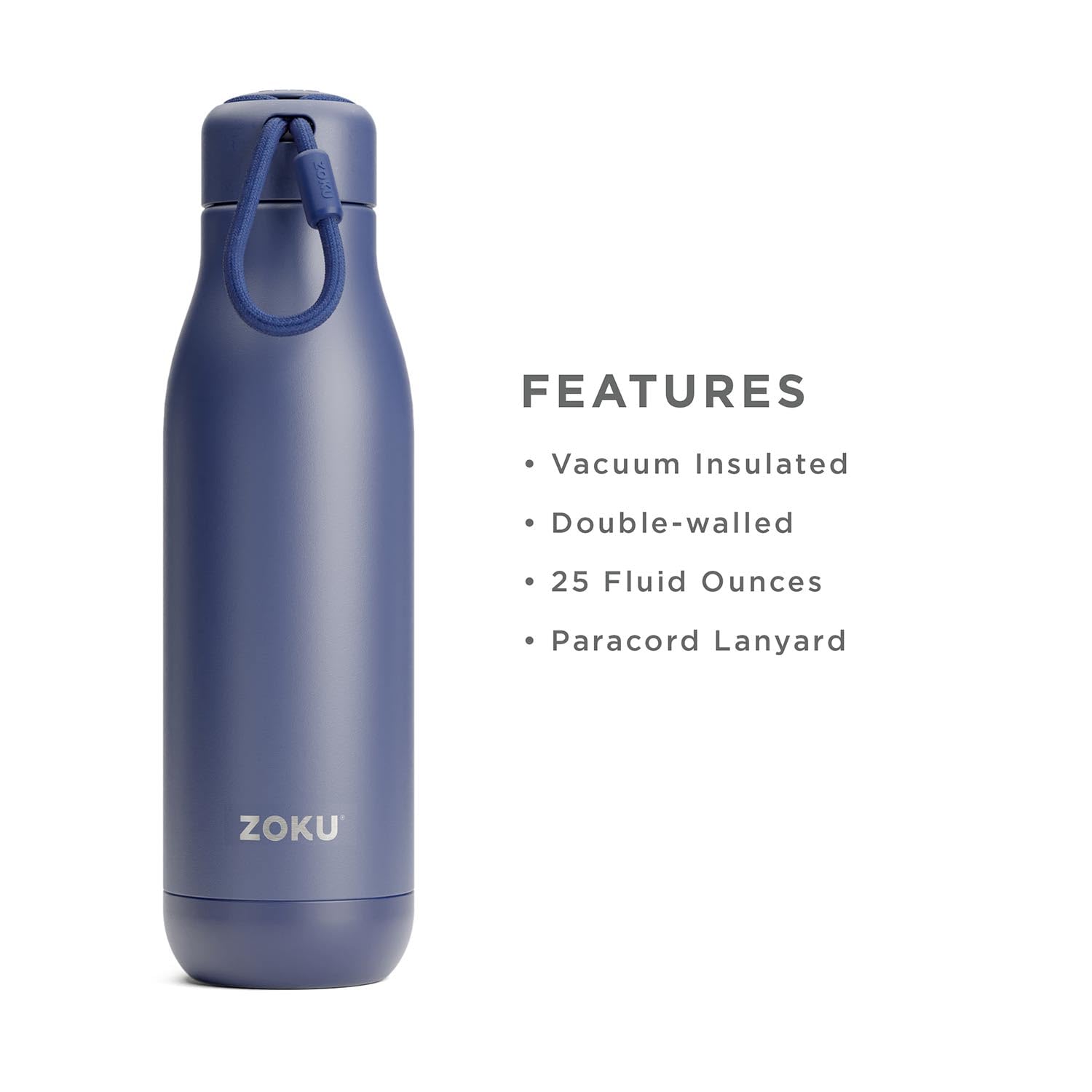 ZOKU - Botella Acero Inoxidable 750 ml PC Azul Marino