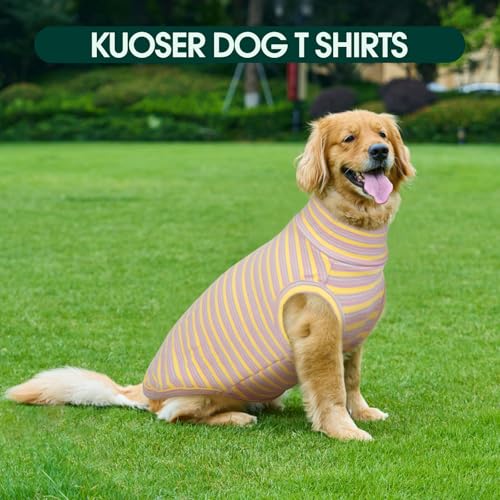 Kuoser 2 Pack Dog Sweater, Soft Dog Sweaters for Small Medium Large Dogs, Sleeveless Pet Fleece Vest,Puppy Pullover Sweatshirt for Boys & Girls, Turtleneck Dogs Winter Coat Clothes