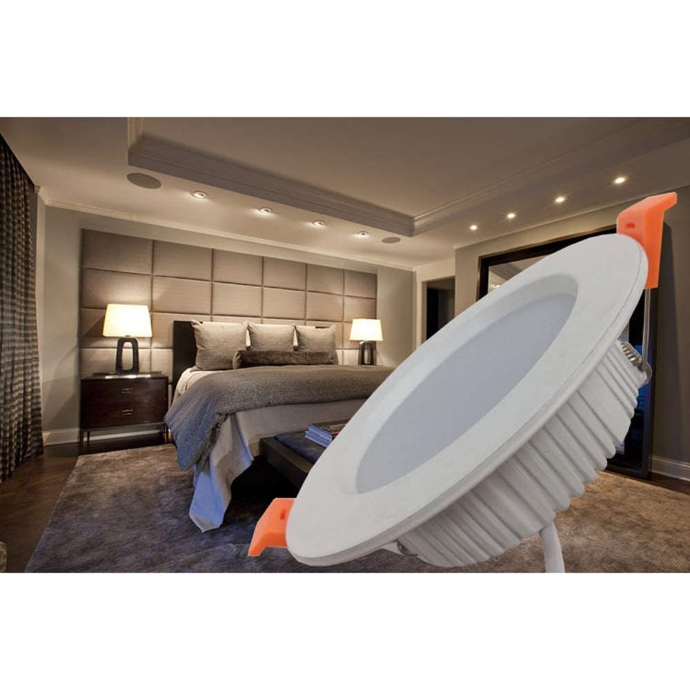 Faretti, Faretti a Led a Basso Profilo da Incasso e a Superficie, Luce a Disco Rotonda 3000K Bianco Caldo, Certificazicri80, Plafoniera Bianca Sottile, Faretto a Scomparsa Ermetico, Luce Diurna a Stel