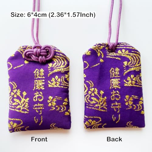 Image of Handmade Traditional Japanese Omamori Blessing Lucky Amulet for Good Health Hanging Fortune Bag Gifts for Women Men