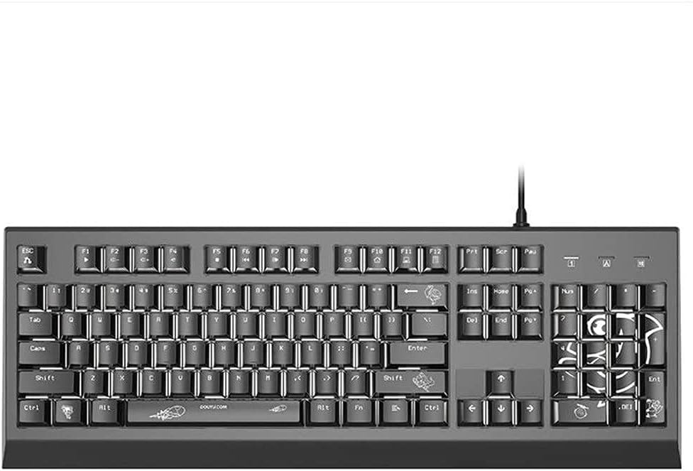 Yadianna Mechanical Keyboard Blue Switch Orange Blue