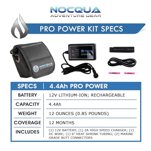 Nocqua 5207 4.4Ah Pro Power Kit For Outdoor And Water Sports Use - Rechargeable - Compatible With Gps, Depth Finders, Fish Finders thumb #6