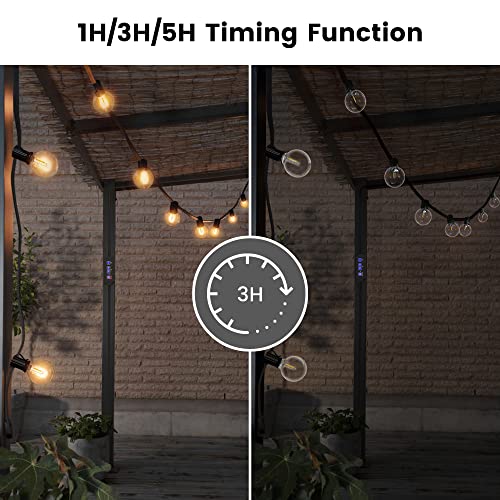 Outdoor Dimmer For String Lights,360W Dusk To Dawn Outdoor Dimmer Plug With Timer, Weatherproof Light Dimmer Plug For Led Sting Lights Patio String Lights Dimmer (3 Prong Plug With 11.3Ft Cord) #TOP4