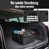 HELDENWERK Kofferraumtasche faltbar mit Anti-Rutsch-Klett - Kofferraum-Organizer, Auto Faltbox, Einkaufstasche - verstärkt und stabil