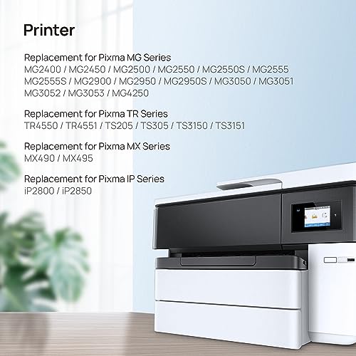 HALLOLUX PG-545XL CL-546XL Ink Cartridges, BK/C/M/Y multipack, Replacement for Canon 545 and 546 XL for Pixma MG3050 MG2500 MG2550S TS3150 TS3350 MG2555S TR4550 MG2950 MG2450 MG3053 MX495