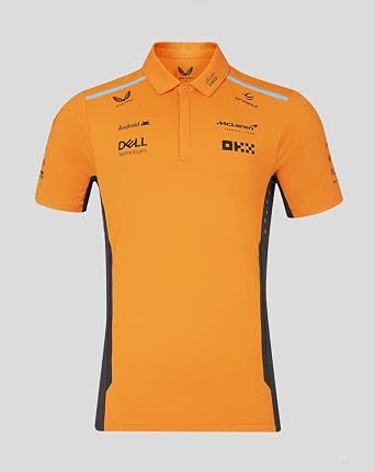 McLaren F1 2024 Mens Team Polo Shirt - Papaya