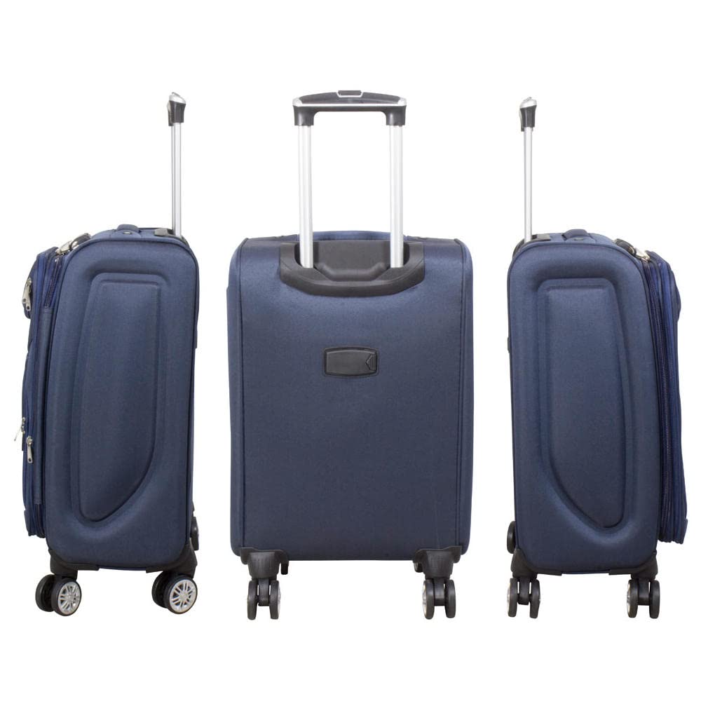 Weichgepäck-Trolley »Maribor«, 4 Rollen, aufrecht rollbar Farbe Blau Gr. M
