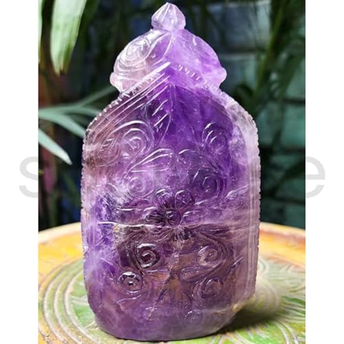 Image of Soulwise Amethyst ametrine Ganesha 14cm Tall, Healing Crystal for Growth, Abundance and Positivity, Diwali Decor, Diwali Gift