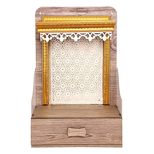Temple en bois MDF marron clair de 45,7 cm pour autel